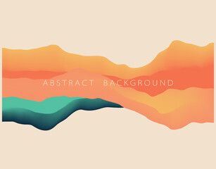 Landscape with mountains. Abstract background with modern gradient colors. 