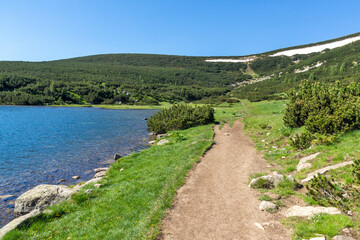 Amazing Summer Landscape of Bezbog Lake, Pirin Mountain, Bulgaria