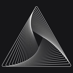 The triangle overlap on a black background.