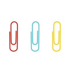 Paperclips, flat icon. Isolated on white background vector illustration.