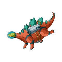 Stegosaurus Dinosaur Astronaut © Kanvasdesign