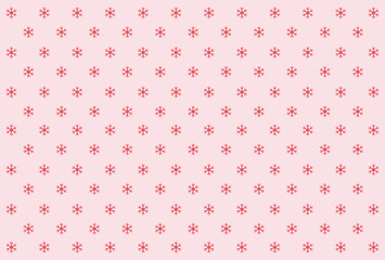 Christmas seamless pattern with  snowflakes on pink background, Christmas decor, design for Holidays decoration, wrapping paper, print, fabric or textile, Christmas card, vector illustration