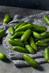 Raw Green Organic Mini Cucumbers