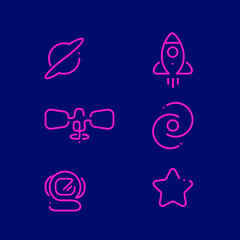 Minimalist Space Outline Icons Set