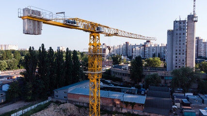 Fototapeta na wymiar Construction Site and Construction Equipment Aerial Photo