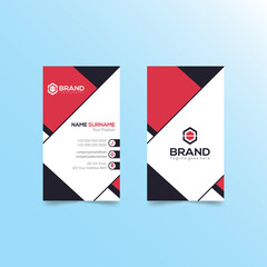 Creative Modern black and red business card template