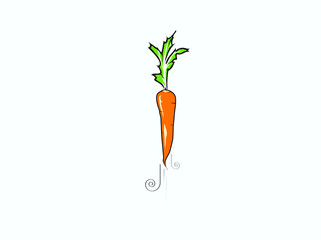 vector carrot. World food day and World vegetarian day concept. eat vegetables save healthy.
