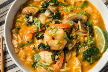 Homemade Spicy Coconut Shrimp Soup