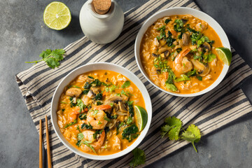 Homemade Spicy Coconut Shrimp Soup