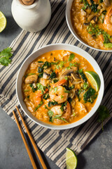 Homemade Spicy Coconut Shrimp Soup