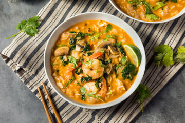 Homemade Spicy Coconut Shrimp Soup