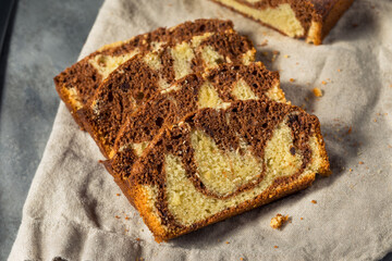 Homemade Sweet Marbled Cake Loaf