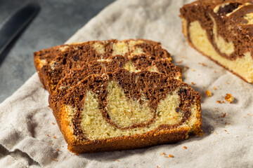 Homemade Sweet Marbled Cake Loaf