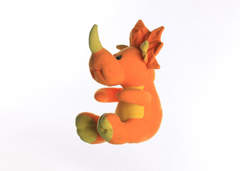 toy stuffed unicorn isolated on white background