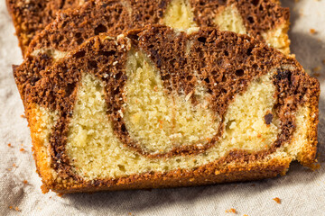 Homemade Sweet Marbled Cake Loaf