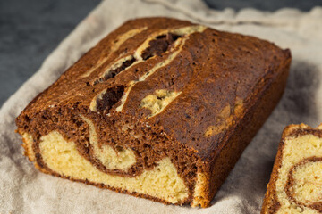Homemade Sweet Marbled Cake Loaf