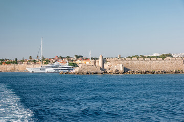 View of Rhodes from the sea, Greece