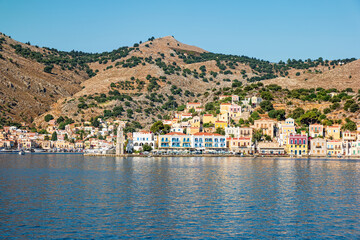 Fototapeta na wymiar The picturesque island of Simi near Rhodes, part of the Dodecanese island chain, Greece