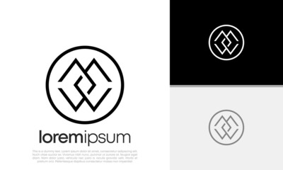 Initials M W logo design. Initial Letter Logo.