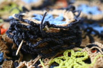Crochet wool handmade szydełko robótki