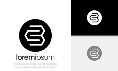 Initials CB. BC logo design. Initial Letter Logo. Innovative high tech logo template.
