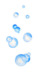 Watercolor soap bubbles