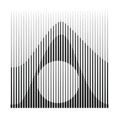 Rectangle Logo with lines.Square unusual icon Design .Black Vector stripes .Geometric shape.