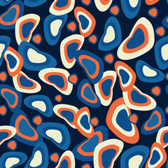 Modern cute floating hearts seamless vector pattern 