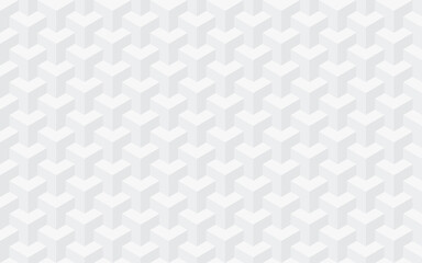 Abstract geometric isometric background. Volumetric texture with white cubes illusion. Vector illustration
