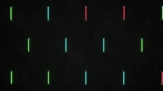 Neon line wall in 3d style Digital Futuristic lase