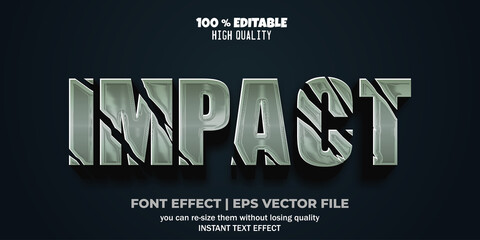 editable text effect impact style
