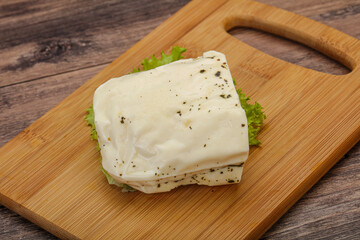 Halloumi cheese with mint for grill