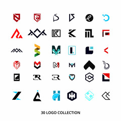 Set bundle logo design collection