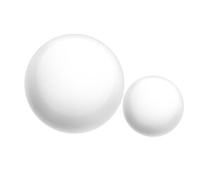 Matte white sphere geometry figure for teaching in school vector illustration on white background