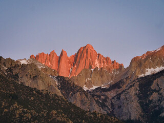 First light on Mount Whitney