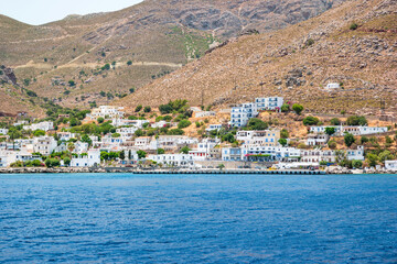 Fototapeta na wymiar The picturesque island of Tilos near Rhodes, part of the Dodecanese island chain, Greece