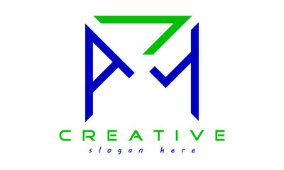 geometric monogram letters ALY logo design vector, business logo, icon shape logo, rectangle squire polygon letters modern unique minimalist creative logo design, vector template