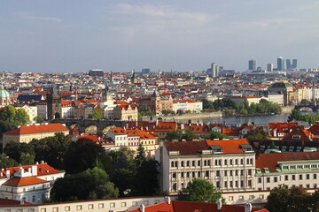 view to Prague from above