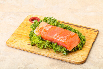 Salmon fillet slice for cooking