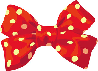 Red polka dot bow