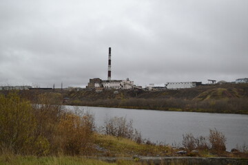 factory in the morning