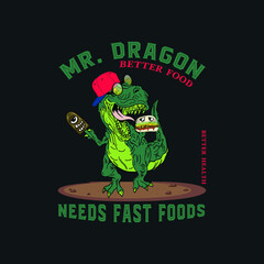 Modern Dragon T-Shirt Design Vector