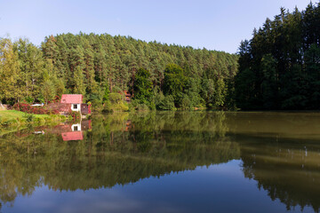 Fototapeta premium Colorful autumn Landscape in Bohemian Paradise, Czech Republic