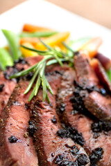 Sous Vide Flat Iron Steak with Rosemary Balsamic Sauce