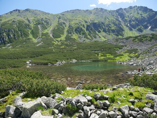 landscape with lake and mountains