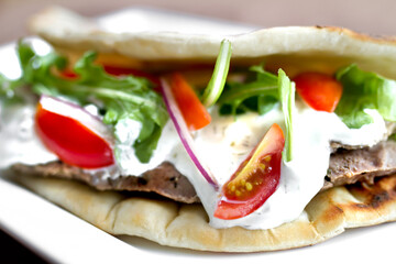 Sous Vide Lamb Gyros with Tzatziki Sauce
