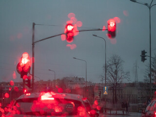 Street lights in the city