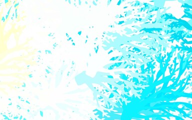 Fototapeta premium Light Blue, Yellow vector elegant wallpaper with leaves, branches.