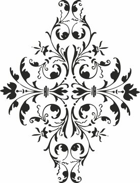 Floral Design , Embroidery Pattern. Black And White , And Stock Illustration Hand Drawn. Fantasy Flowers Leaves. T-shirt Designs. Royalty Free Cliparts, illustration