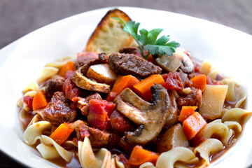 Sous Vide Beef Goulash with Vegetables